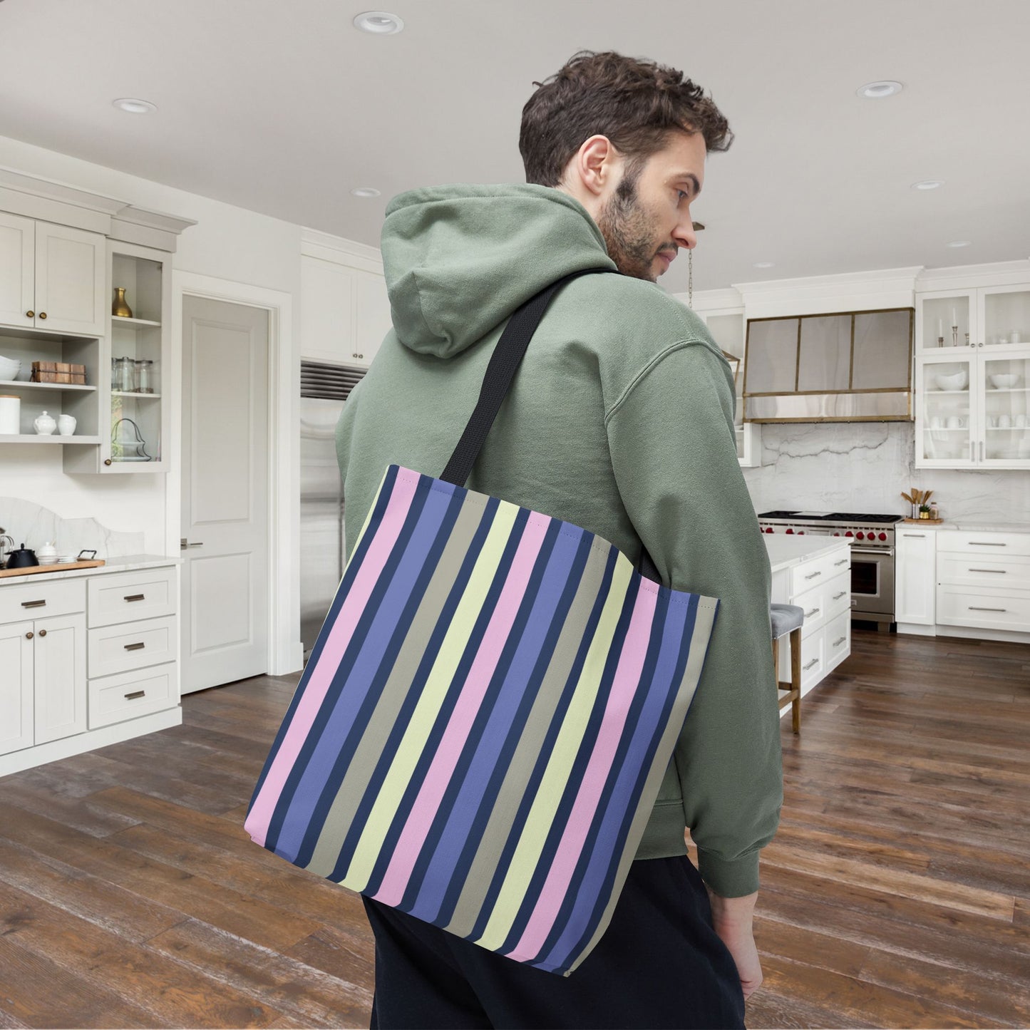 Earthy Stripes Canvas Tote Bag