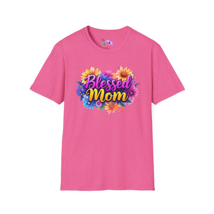 Blessed Mom (Vibrant Floral) Adult T-shirt
