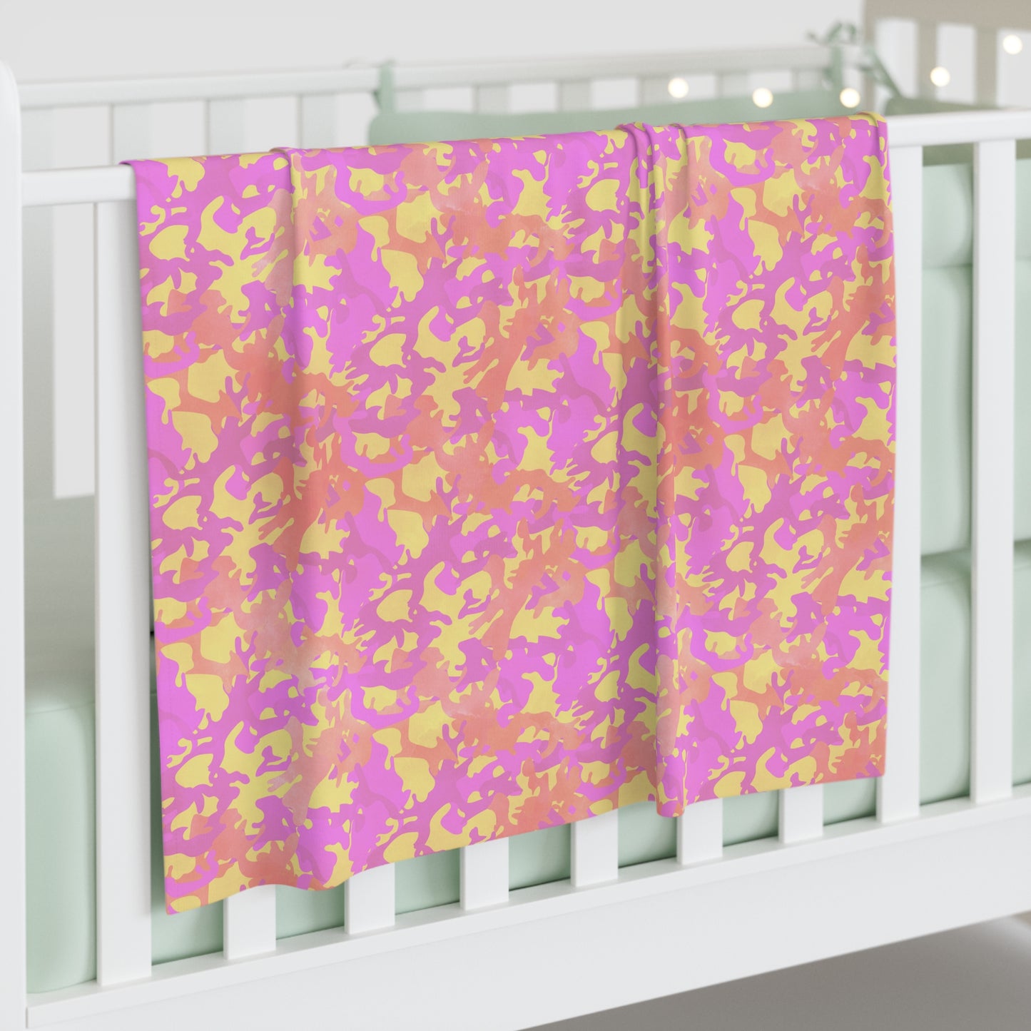 Sunset Sorbet Camo  Baby Swaddle Blanket