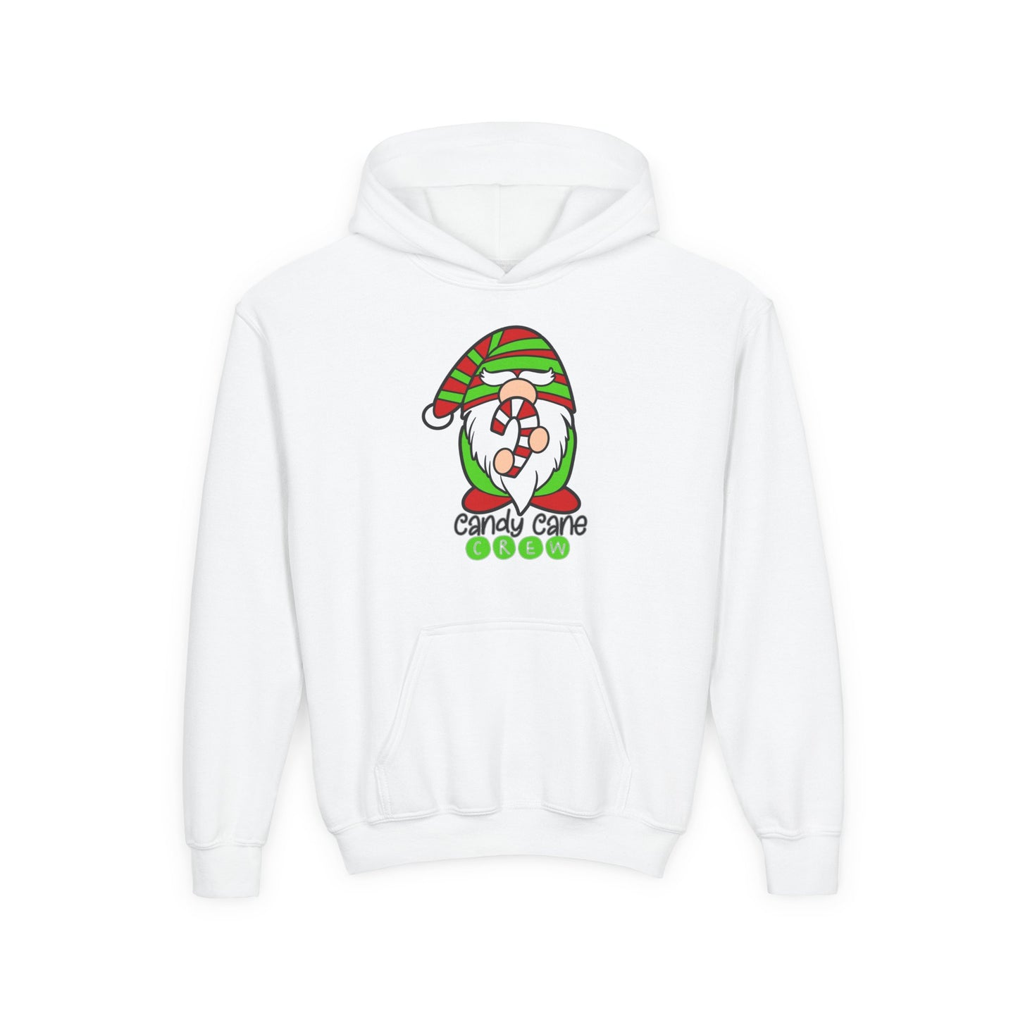 Candy Cane Crew Gnome Youth Hoodie