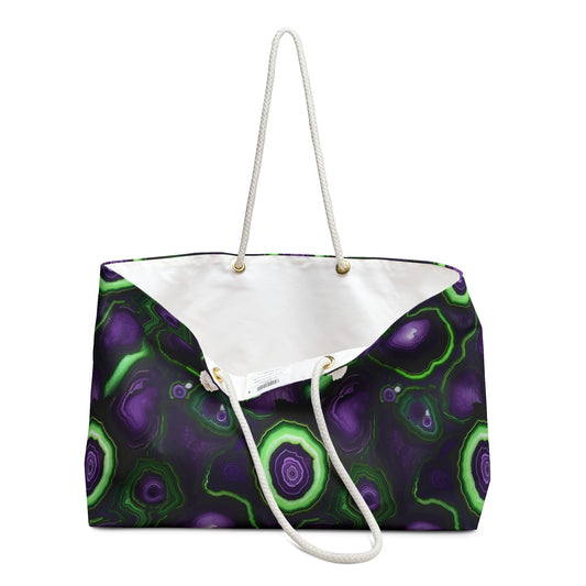 Amethyst & Lime Fracture Weekender Bag