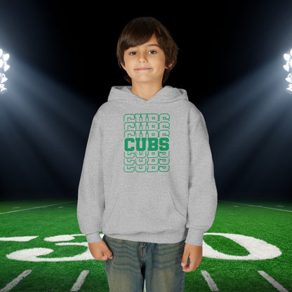 Cubs (Stacked) Mascot Youth Heavy Blend Hoodie