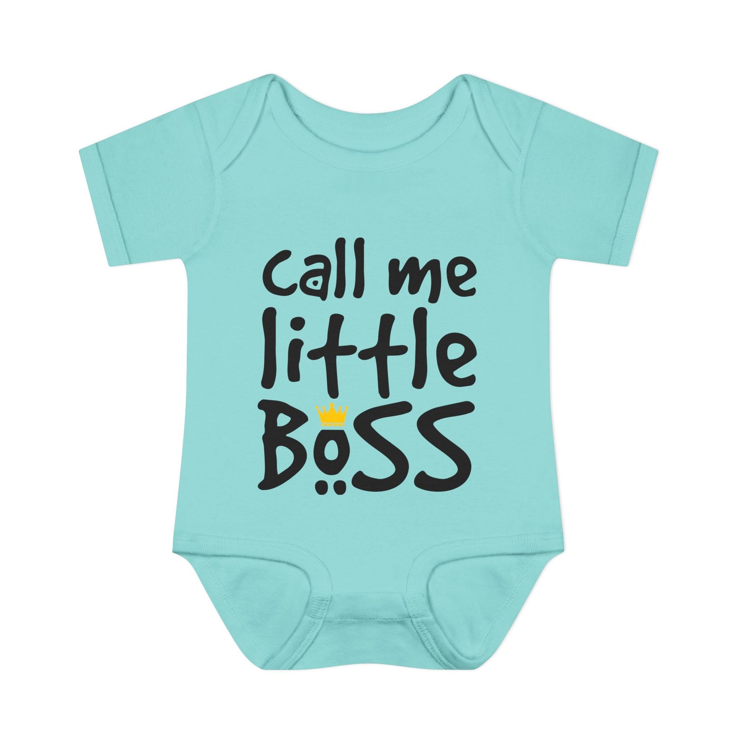 Call Me Little Boss (Crown) Infant Baby Rib Bodysuit