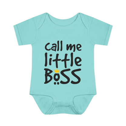 Call Me Little Boss (Crown) Infant Baby Rib Bodysuit