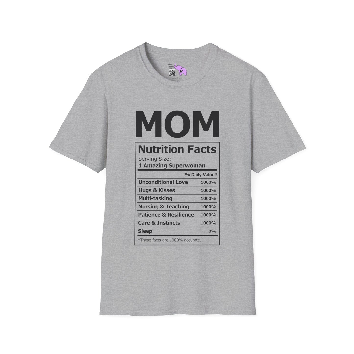 Mom Nutrition Facts Adult T-shirt