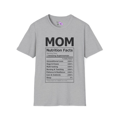 Mom Nutrition Facts Adult T-shirt