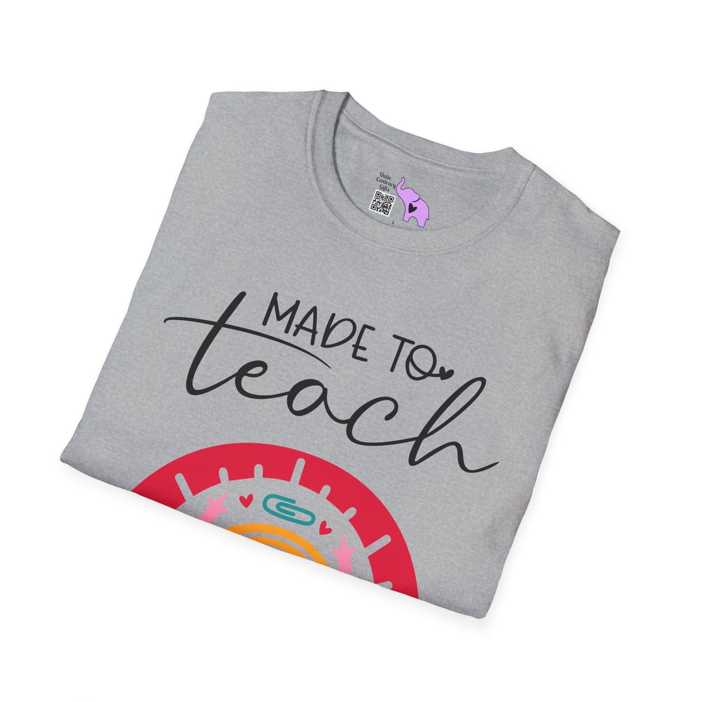 Made to Teach Rainbow Adult T-shirt