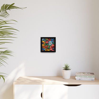 Vived 3D Flowers Framed Canvas Art
