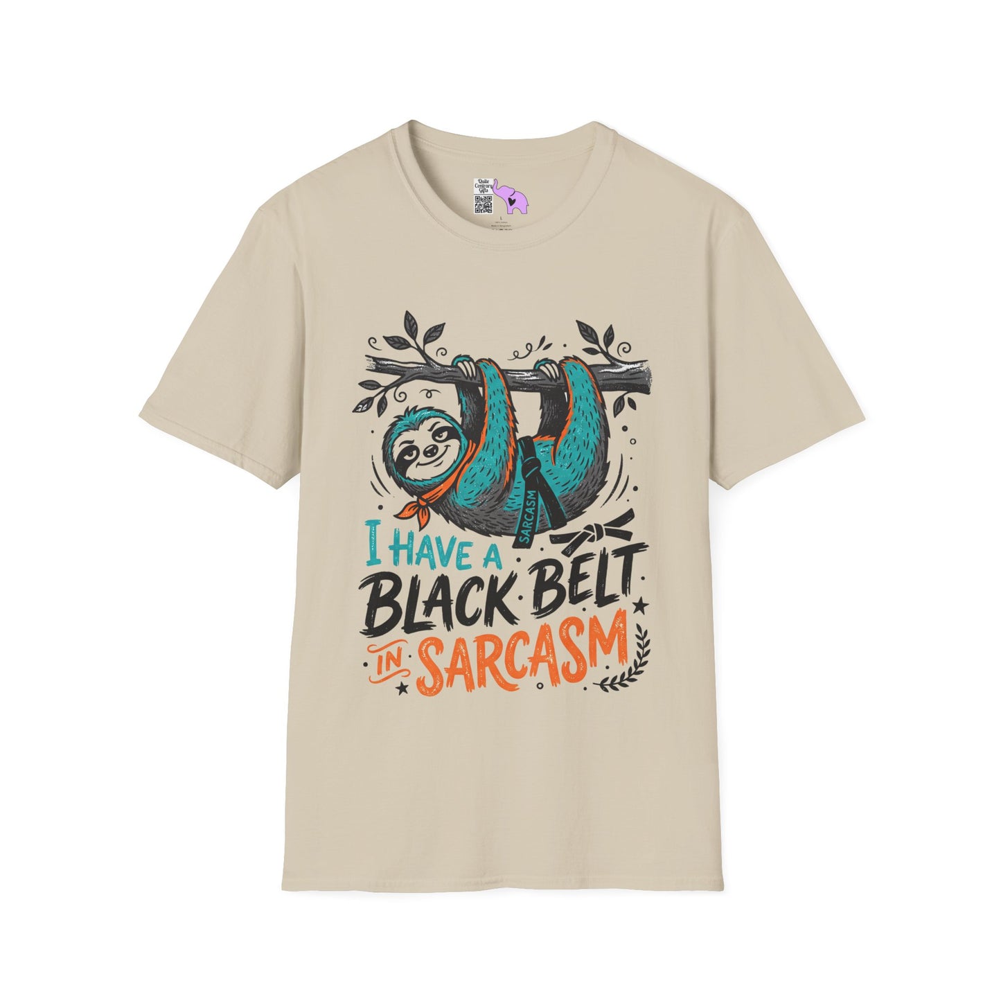 ""I Have A Black Belt in Sarcasm (Sloth) Adult T-shirt