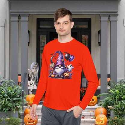 Trick or Treat Witchy Gnome Adult Long Sleeve Tee