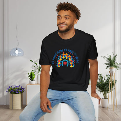 The World Needs All Kinds Of Minds (Autism) Adult T-shirt