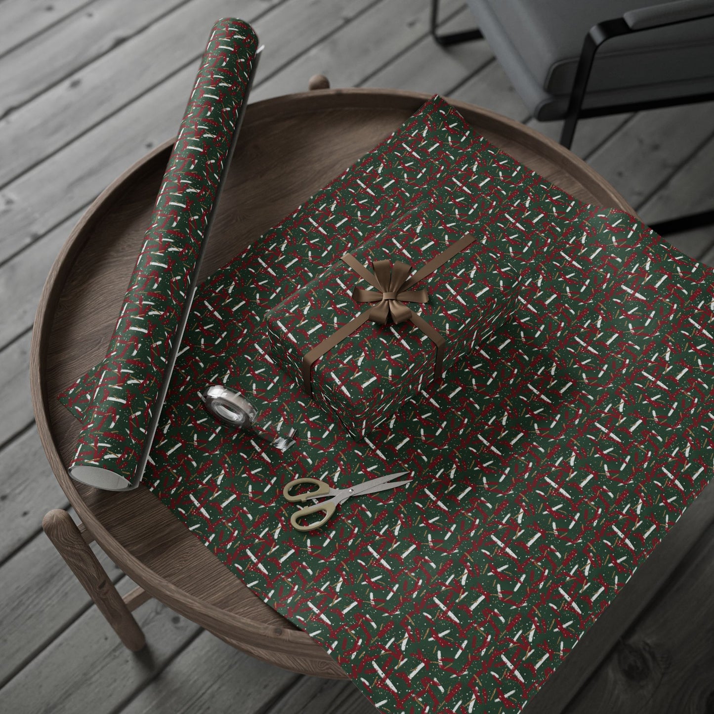 Holiday Brushstrokes Wrapping Paper