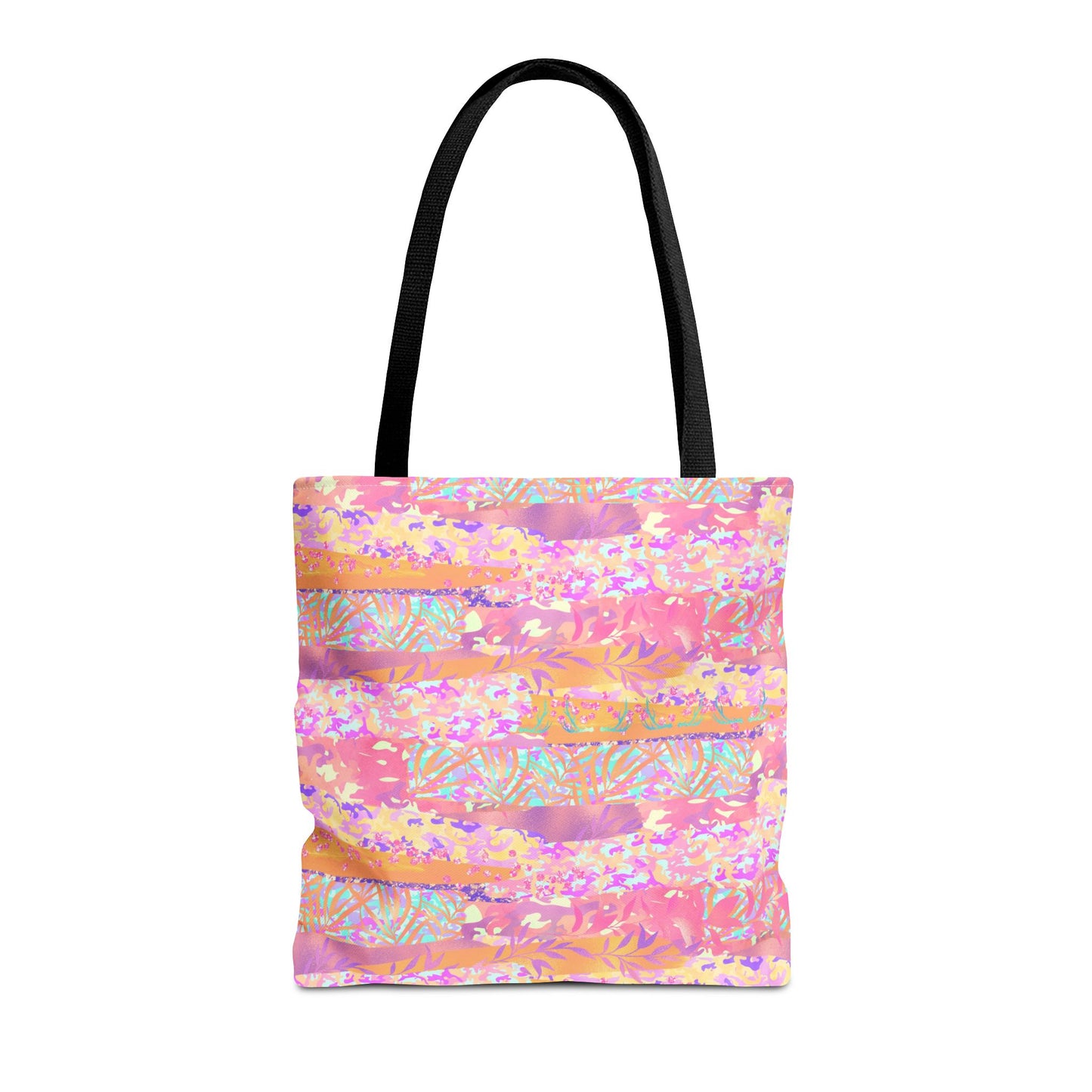 Wild Tropic Collage Canvas Tote Bag