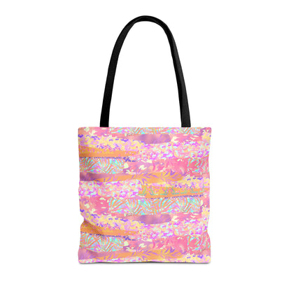 Wild Tropic Collage Canvas Tote Bag