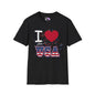 I Love The USA Adult T-shirt