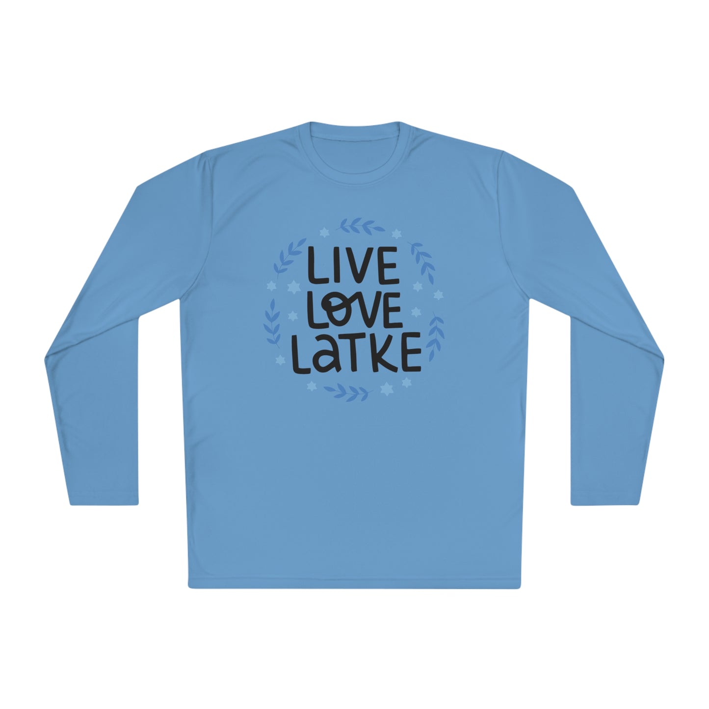 Hanukkah Live Love Latke Adult Long Sleeve Tee