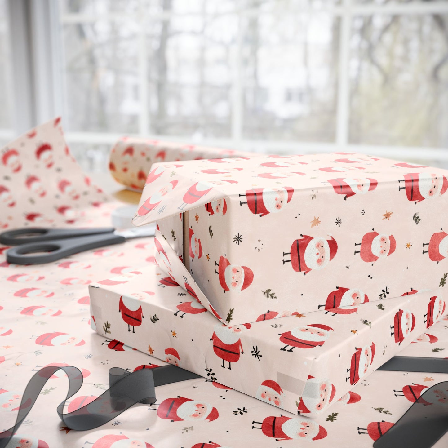 Retro Santa Wrapping Paper