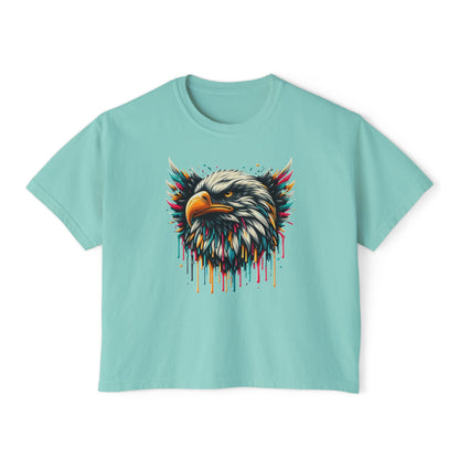 Colorful Bald Eagle Women's Boxy Tee