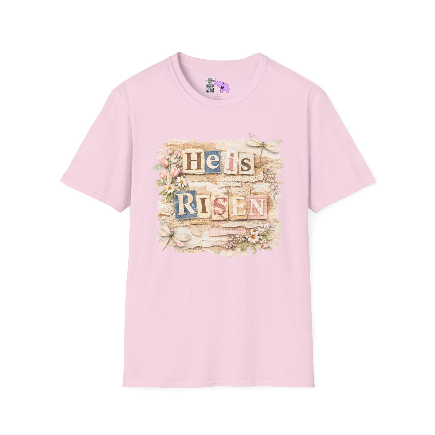 He Is Risen (Lace Collage) Adult T-shirt