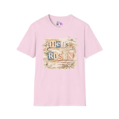 He Is Risen (Lace Collage) Adult T-shirt