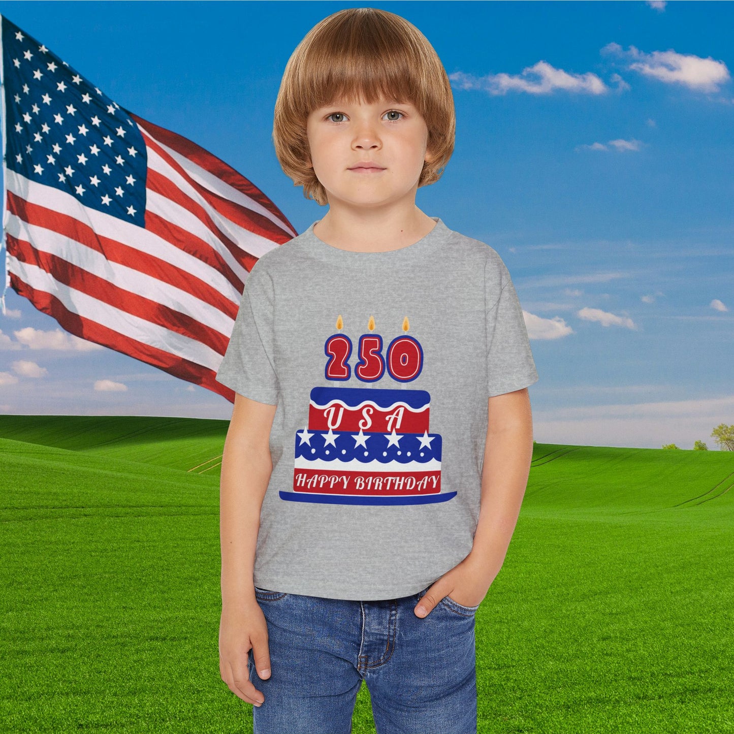 Happy Birthday USA Heavy Cotton™ Toddler T-shirt