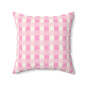 Dreamy Rose Gingham Throw Pillow