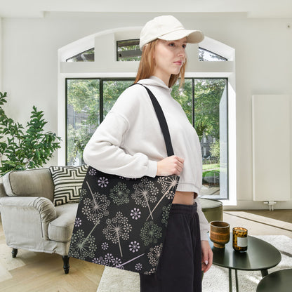 Dandelion Nightfall Canvas Tote Bag