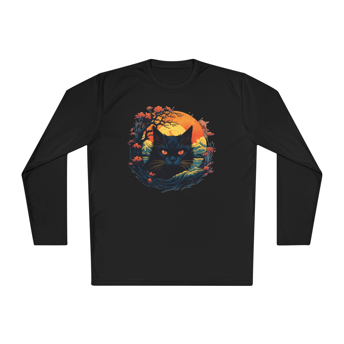 Creepy Black Cats 4 Adult Long Sleeve Tee