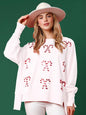 Christmas Sequins Candy Cane Sweatshirt