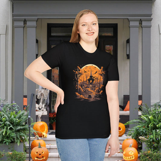 Creepy Cemetery 16 Adult T-shirt