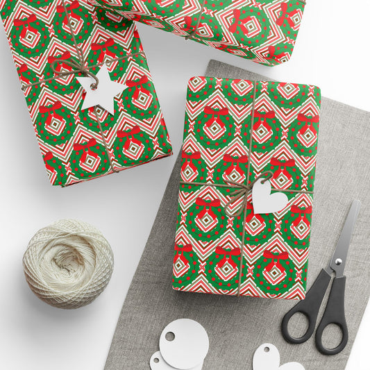 Christmas Wreaths Wrapping Paper