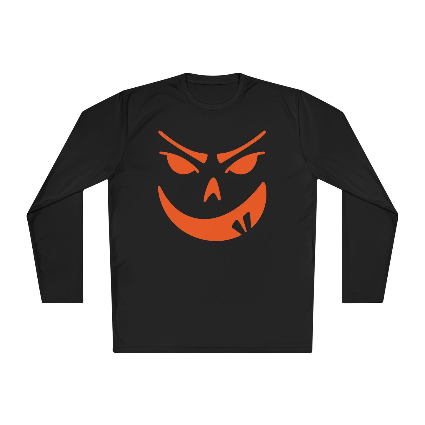 Goofy Grin Jack-O-Lantern Adult Long Sleeve Tee