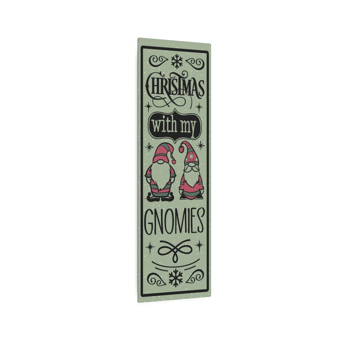 Christmas With My Gnomies Metal Door Art Sign