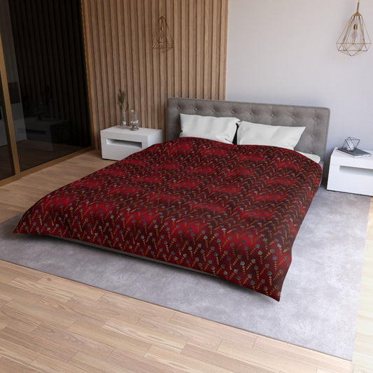 Ruby Night Blossoms Duvet Bedding Set