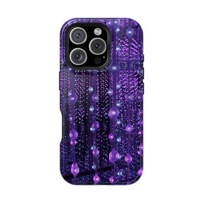 Purple Raindrops MagSafe® Compatible Tough Case for iPhone
