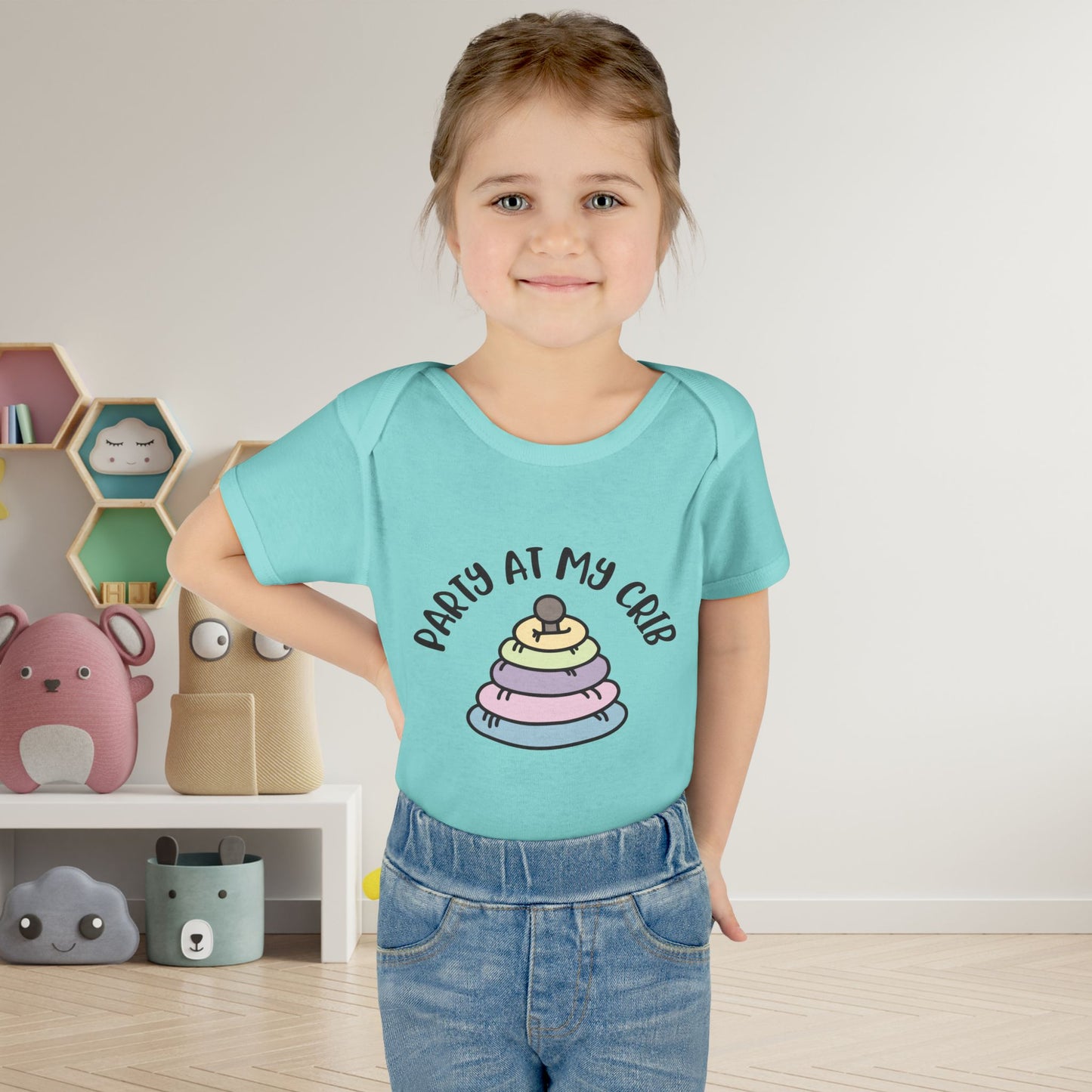 Party At My Crib Infant Baby Rib Bodysuit