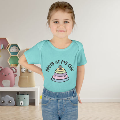 Party At My Crib Infant Baby Rib Bodysuit