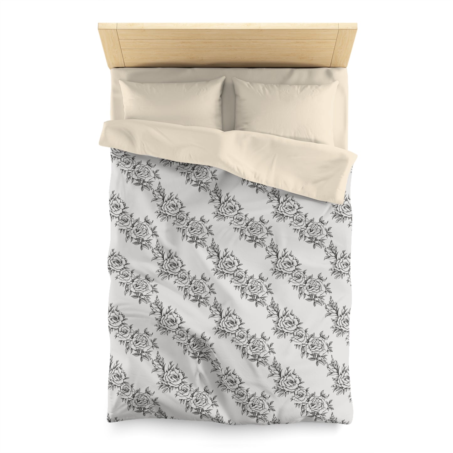 Midnight Rose Sketch Duvet Bedding Set