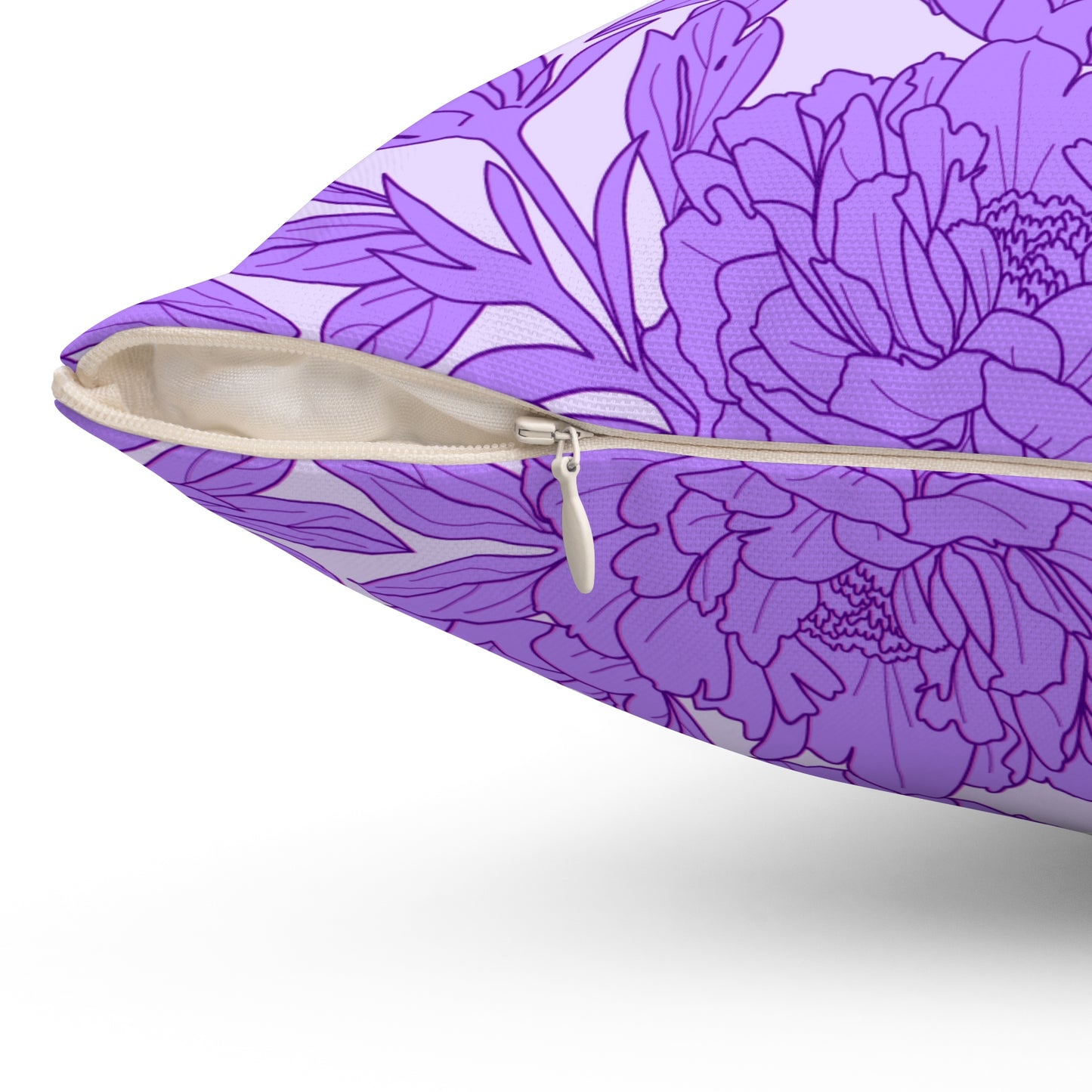 Lavender Peony Symphony Throw Pillow
