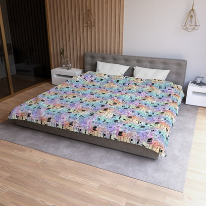 Colorful Chapters Microfiber Duvet Cover
