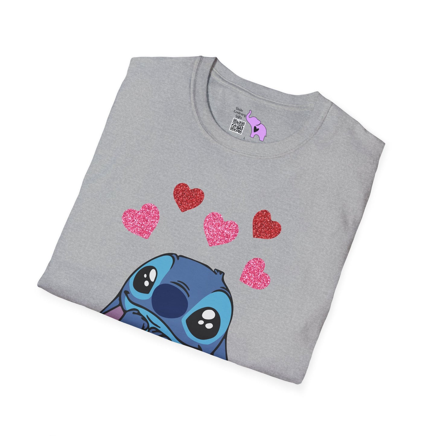 Stitch in Love Adult T-shirt