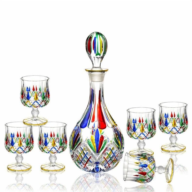 Colorful Crystal Liquor Glass Set