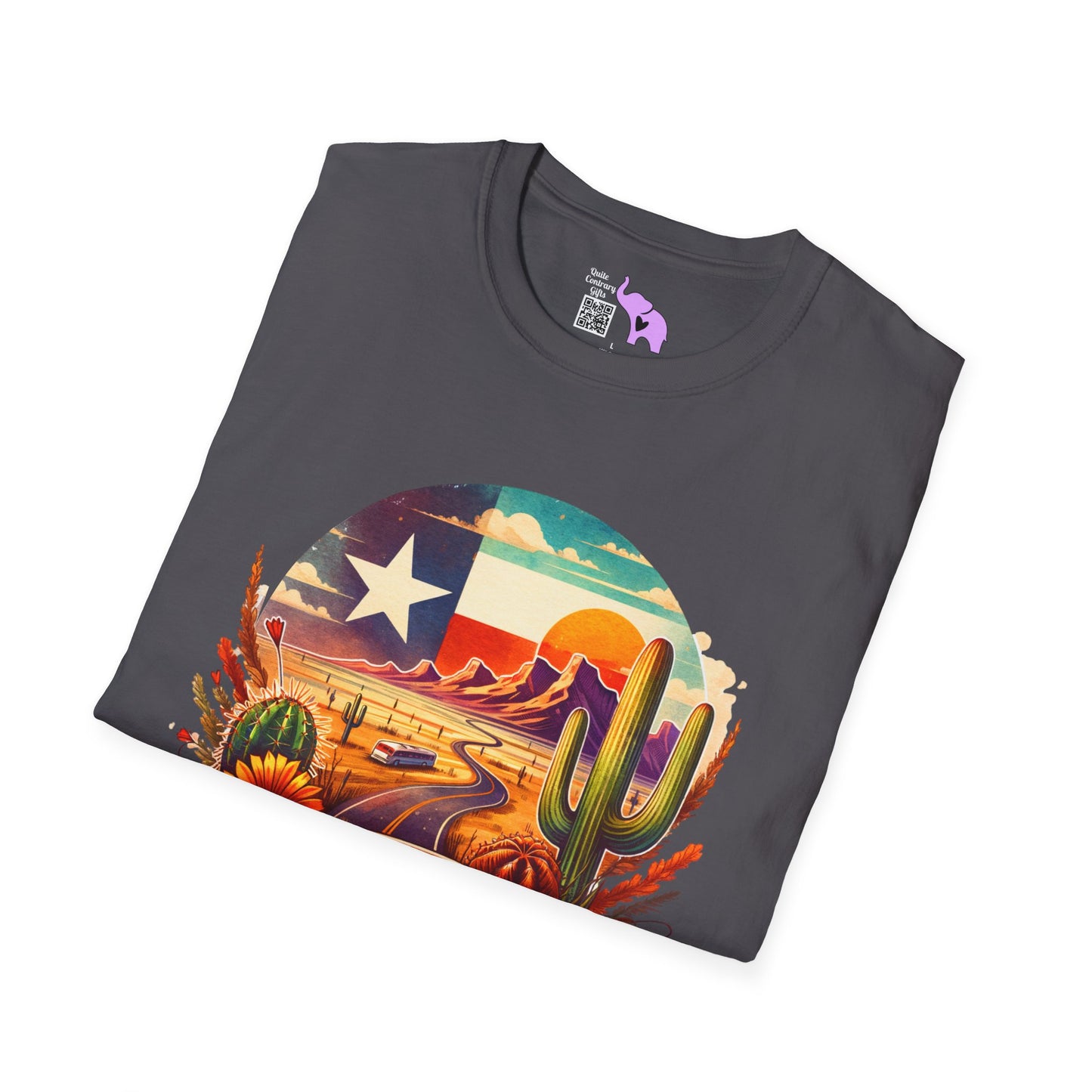 Texas Desert Roads Adult T-shirt