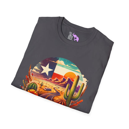 Texas Desert Roads Adult T-shirt