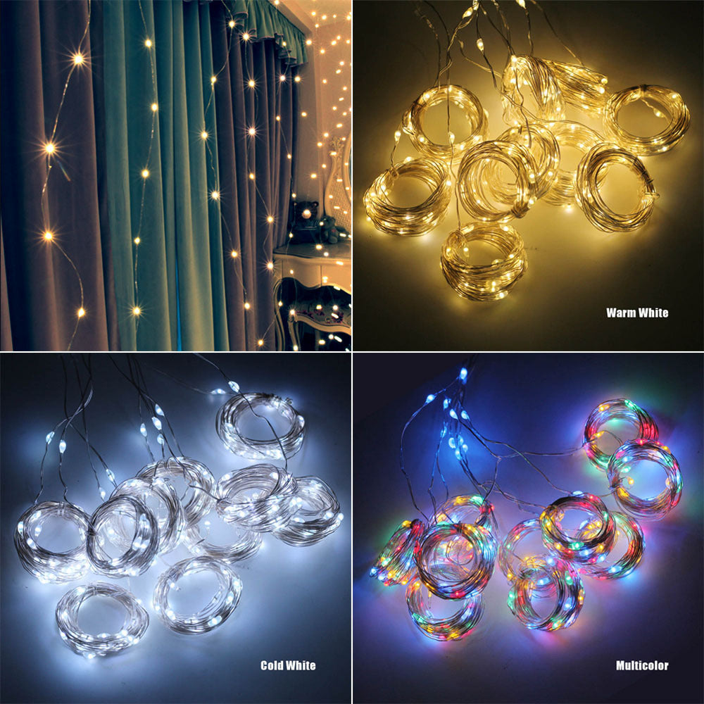 LED Multi-Color Curtain Lights w/Remote Control