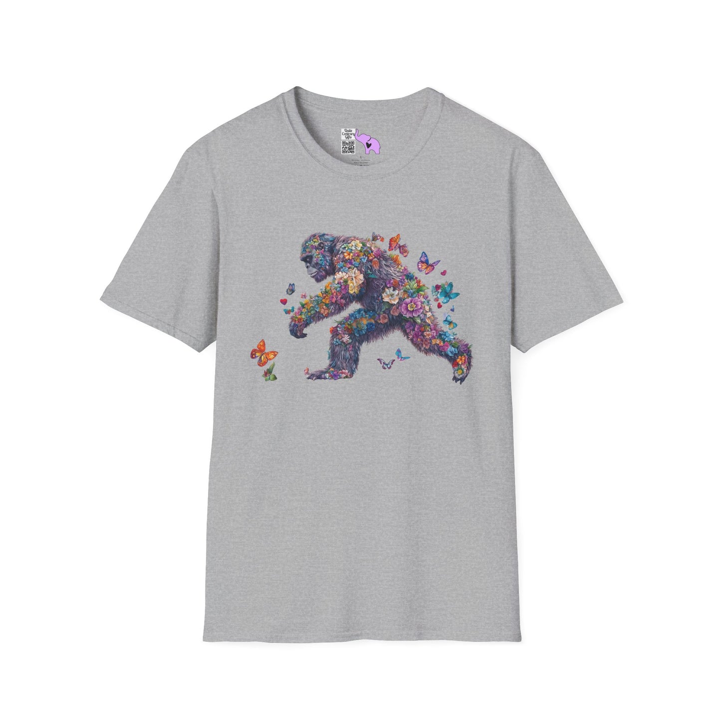 Flowers & Butterflies Bigfoot Adult T-shirt