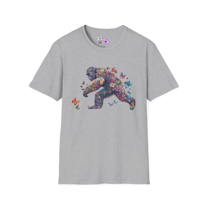 Flowers & Butterflies Bigfoot Adult T-shirt
