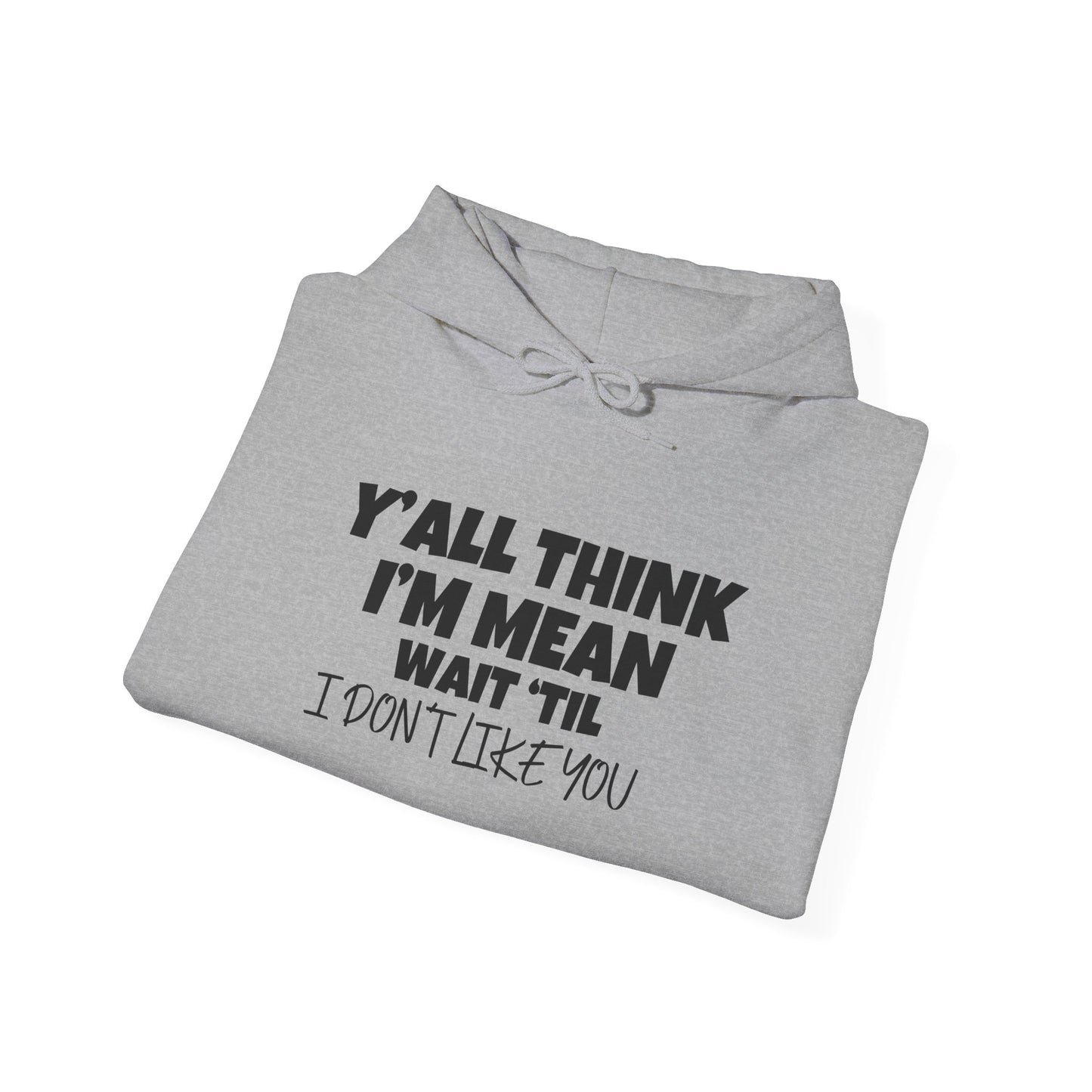 Y'all Think I'm Mean Wait 'Til I Don't Like You Adult Heavy Blend™ Hoodie