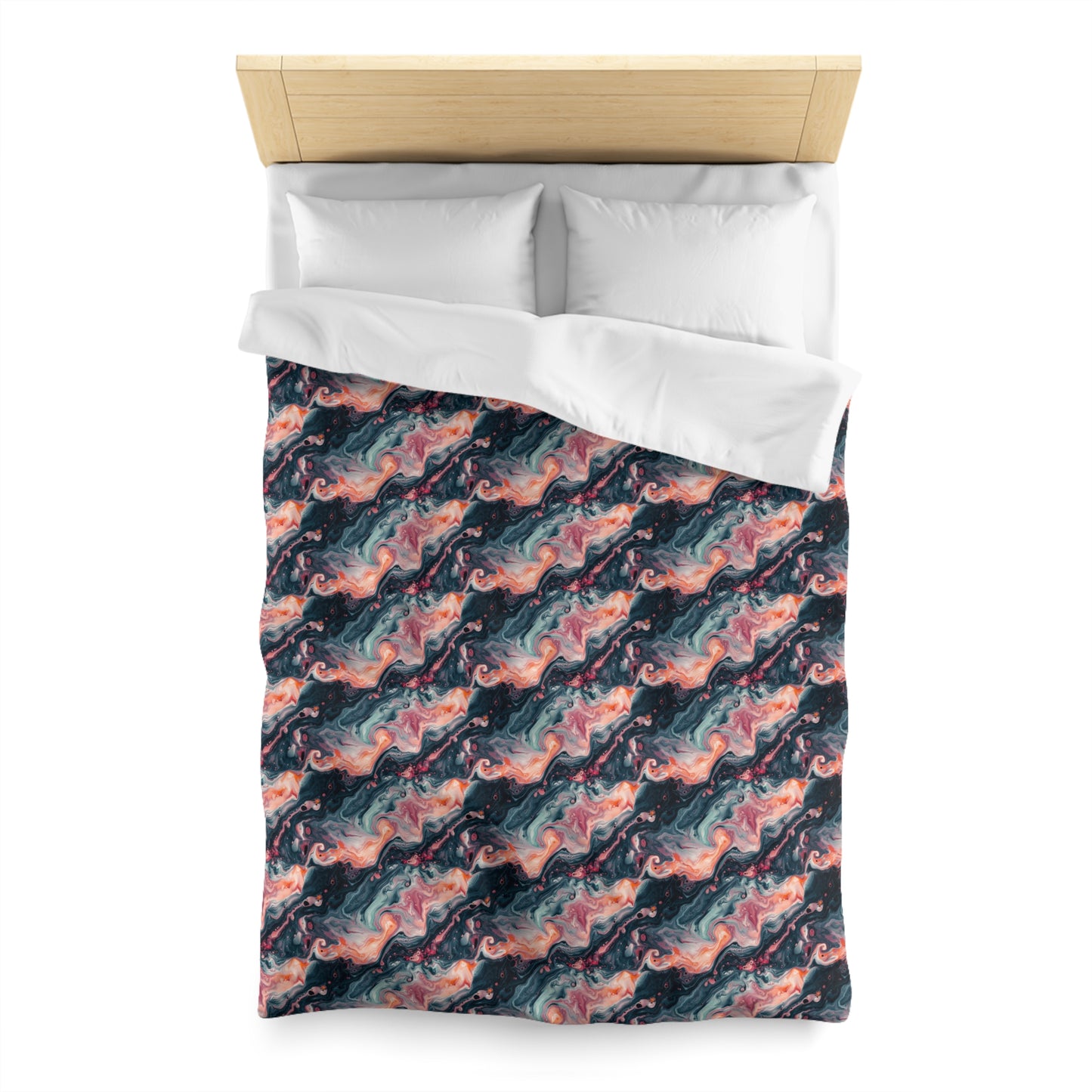Pink Venom Marble Microfiber Duvet Cover