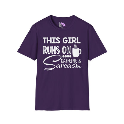 This Girl Runs On Coffee And Sarcasm T-shirt